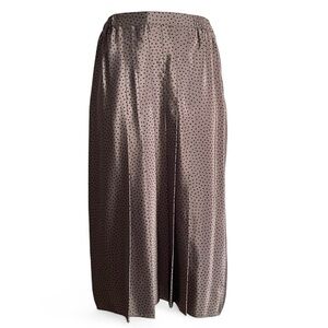 Vintage Sir James Maxi Skirt Pleated Brown Black Polka
Dot Womens Size 12